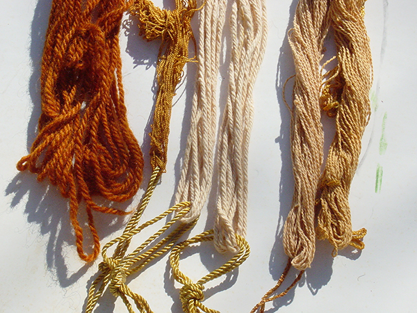 oxalis samples: wool, soy-silk, cotton